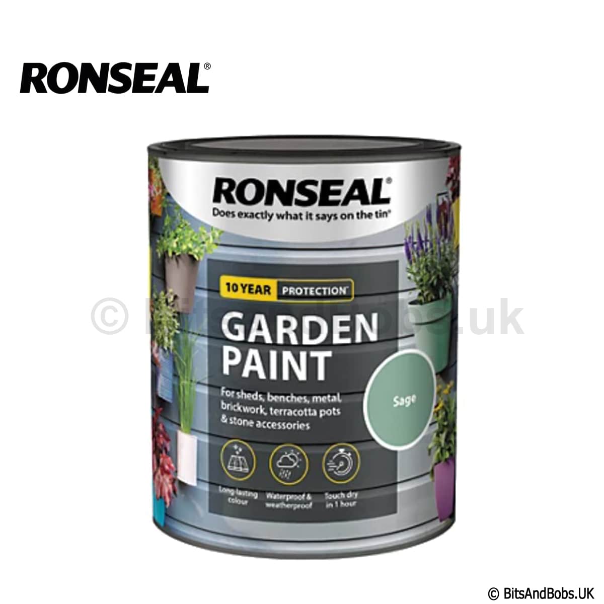 Ronseal Multisurface Garden Paint SAGE Bits and Bobs UK